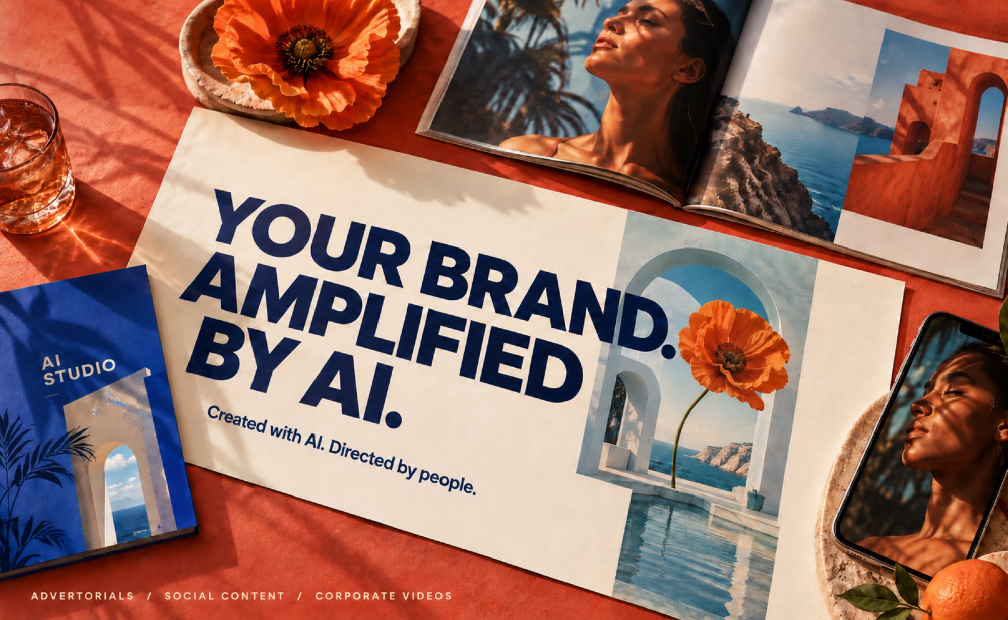 Your brand. Amplified by AI. Created with AI, directed by people. AI advertorials, social content and corporate videos by The Brand Fellows.